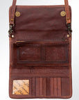 American Darling ADBG486A Wallet Hand Tooled Genuine Leather Women Bag Western Handbag Purse