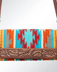American Darling ADBG486A Wallet Hand Tooled Genuine Leather Women Bag Western Handbag Purse