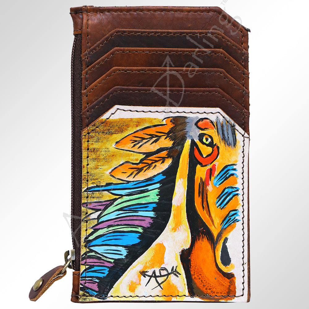 American Darling ADCCM101P7 Card-Holder Genuine Leather Women Bag Western Handbag Purse
