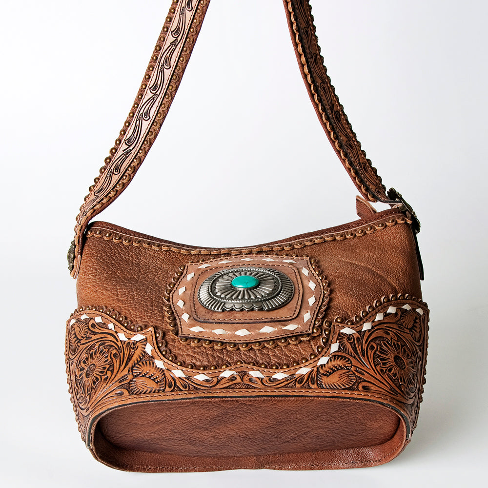American Darling Hand Tooled Genuine Leather Women Bag Western Handbag Purse