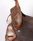 14 In Flex Tree Western Horse Saddle American Leather Barrel Trail By Hilason