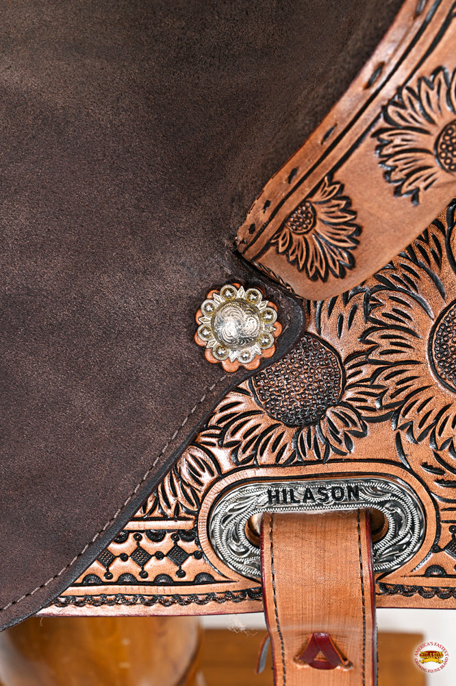 14 In Flex Tree Western Horse Saddle American Leather Barrel Trail By Hilason