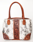 American Darling Tote Hand Tooled Hair On Genuine Leather Women Bag Western Handbag Purse