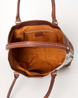 American Darling Tote Hand Tooled Hair On Genuine Leather Women Bag Western Handbag Purse