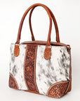 American Darling Tote Hand Tooled Hair On Genuine Leather Women Bag Western Handbag Purse