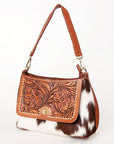 American Darling Hobo Hand Tooled Hair On Genuine Leather Women Bag Western Handbag Purse