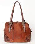 American Darling Tote Hand Tooled Hair On Genuine Leather Women Bag Western Handbag Purse
