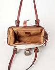 American Darling Tote Hand Tooled Hair On Genuine Leather Women Bag Western Handbag Purse