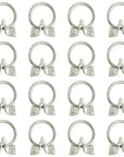 Set of 16 Hilason 2 in Cross Tie Ring  w/ 2mm sheet Zinc Plated
