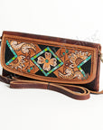 Hand Tooled Hand Painted Genuine Leather women bag western handbag purse