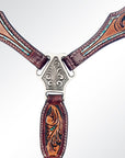 American Darling Western Horse Floral Genuine Leather Headstall Tack Set
