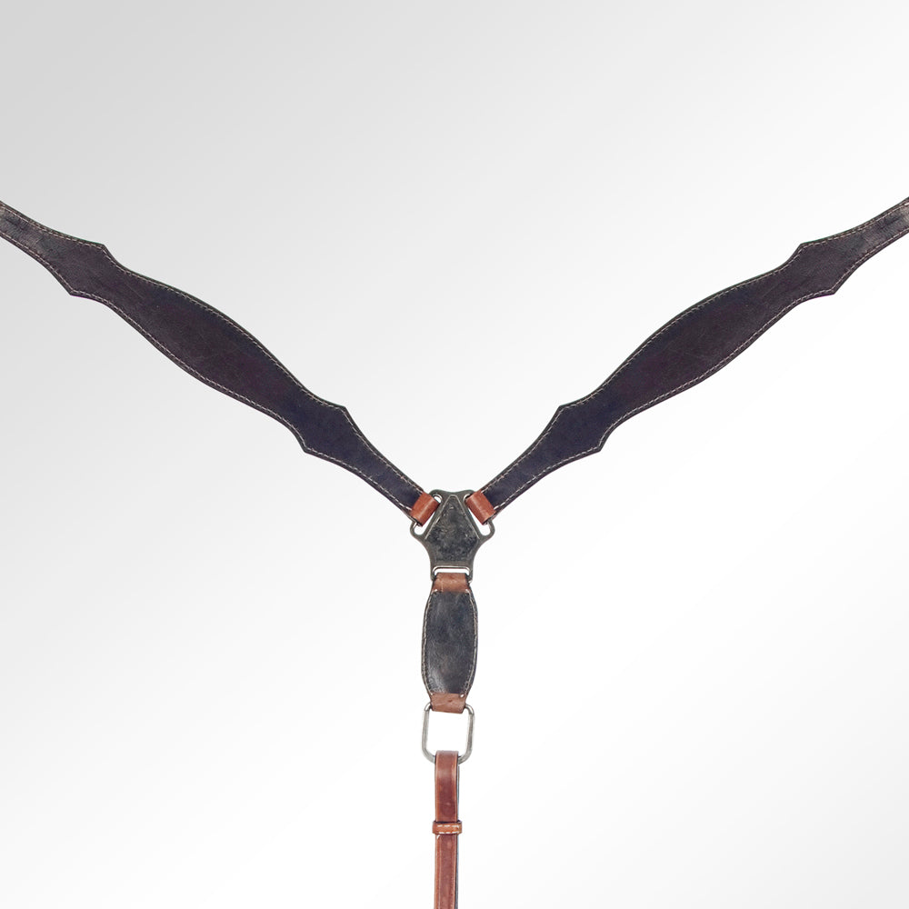 American Darling Western Horse Leaf Genuine Leather Headstall Tack Set