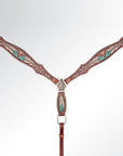 American Darling Western Horse Leaf Genuine Leather Headstall Tack Set
