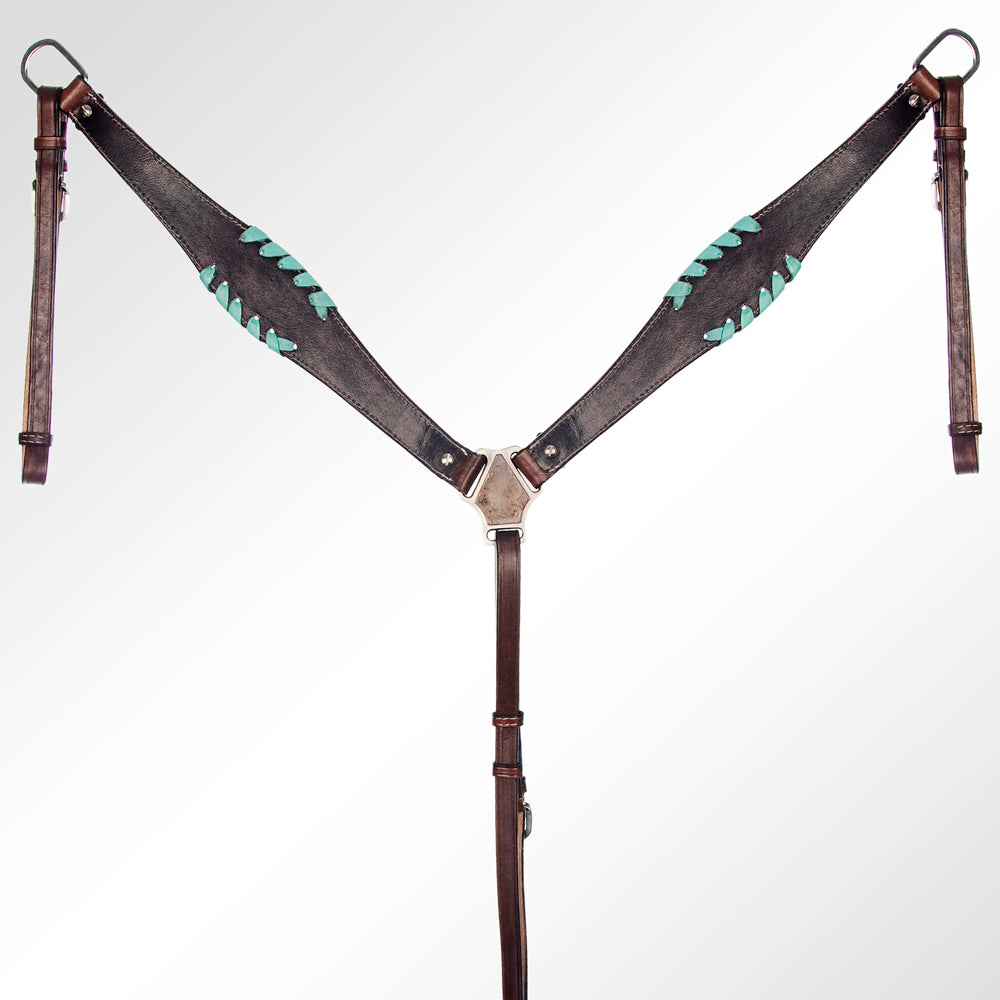 American Darling Western Horse Floral Headstall Tack Set Genuine Leather