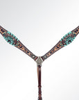 American Darling Western Horse Floral Headstall Tack Set Genuine Leather