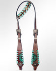 American Darling Western Horse Floral Headstall Tack Set Genuine Leather