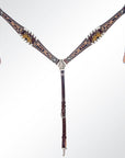 American Darling Western Horse Floral Headstall Tack Set Genuine Leather