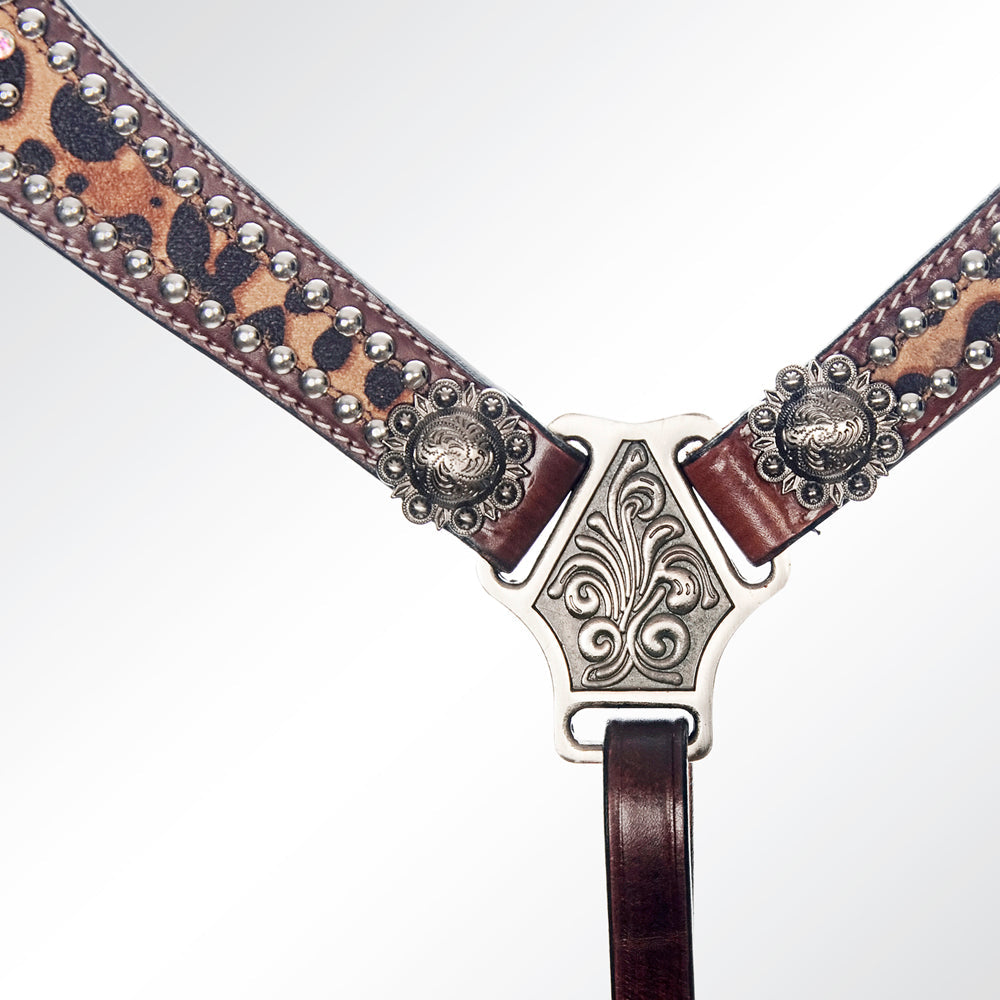American Darling Western Horse Floral Headstall Tack Set Genuine Leather