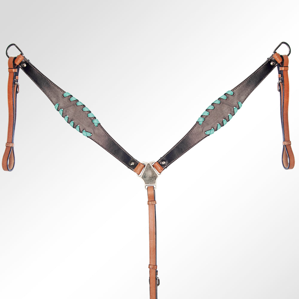 American Darling Western Horse Floral Headstall Tack Set Genuine Leather