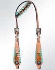 American Darling Western Horse Floral Headstall Tack Set Genuine Leather