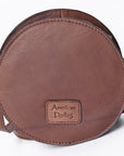American Darling Canteen Bag Hand Tooled Hair on Genuine Leather Western Women | Handbag Purse Travel Clutch