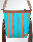 American Darling GIBGX222 Signature Crossbody Hand Tooled Saddle Blanket Genuine Leather Women Bag Western Handbag Purse