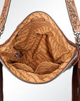 American Darling GIBGX222 Signature Crossbody Hand Tooled Saddle Blanket Genuine Leather Women Bag Western Handbag Purse