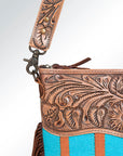 American Darling GIBGX222 Signature Crossbody Hand Tooled Saddle Blanket Genuine Leather Women Bag Western Handbag Purse