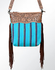 American Darling GIBGX223 Signature Crossbody Hand Tooled Saddle Blanket Genuine Leather Women Bag Western Handbag Purse