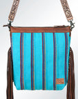 American Darling GIBGX223 Signature Crossbody Hand Tooled Saddle Blanket Genuine Leather Women Bag Western Handbag Purse