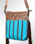 American Darling GIBGX223 Signature Crossbody Hand Tooled Saddle Blanket Genuine Leather Women Bag Western Handbag Purse