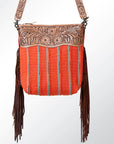 American Darling GIBGX219 Signature Crossbody Hand Tooled Saddle Blanket Genuine Leather Women Bag Western Handbag Purse