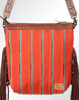 American Darling GIBGX219 Signature Crossbody Hand Tooled Saddle Blanket Genuine Leather Women Bag Western Handbag Purse