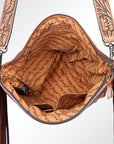 American Darling GIBGX219 Signature Crossbody Hand Tooled Saddle Blanket Genuine Leather Women Bag Western Handbag Purse