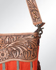 American Darling GIBGX219 Signature Crossbody Hand Tooled Saddle Blanket Genuine Leather Women Bag Western Handbag Purse