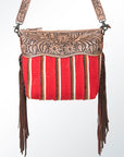 American Darling GIBGX217 Signature Crossbody Hand Tooled Saddle Blanket Genuine Leather Women Bag Western Handbag Purse