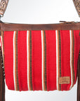 American Darling GIBGX217 Signature Crossbody Hand Tooled Saddle Blanket Genuine Leather Women Bag Western Handbag Purse