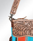American Darling GIBGX215 Signature Crossbody Hand Tooled Saddle Blanket Genuine Leather Women Bag Western Handbag Purse