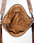 American Darling GIBGX221 Signature Crossbody Hand Tooled Saddle Blanket Genuine Leather Women Bag Western Handbag Purse