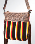 American Darling GIBGX221 Signature Crossbody Hand Tooled Saddle Blanket Genuine Leather Women Bag Western Handbag Purse