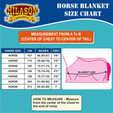 Hilason 600D Winter Waterproof Horse Turnout Blanket Belly Wrap Red & Turquoise