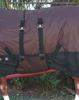 Hilason 1200D Winter Waterproof Poly Turnout Horse Blanket Belly Wrap Brown