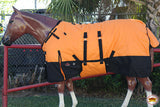 Hilason 1200D Winter Waterproof Horse Turnout Blanket Belly Wrap Orange