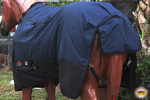 Hilason 1200D Winter Waterproof Horse Turnout Blanket Belly Wrap Navy