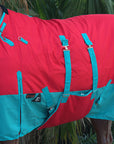 Hilason 1200D Winter Waterproof Horse Turnout Blanket Belly Wrap Red