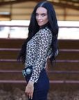 LEOPARD MESH LAYERING TOP