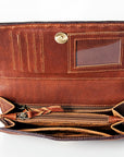 American Darling ADBGZ393 Wallet Hand Tooled Genuine Leather Women Bag Western Handbag Purse