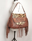 American Darling Messenger Hand Tooled Hair On Genuine Leather Women Bag Western Handbag Purse