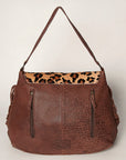 American Darling Messenger Hand Tooled Hair On Genuine Leather Women Bag Western Handbag Purse