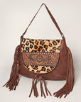 American Darling Messenger Hand Tooled Hair On Genuine Leather Women Bag Western Handbag Purse